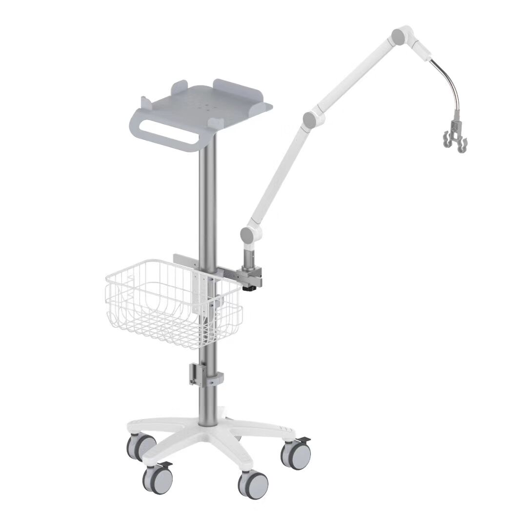 Hospital ECG Machine Stand Trolley Machine Cart with mobile roll