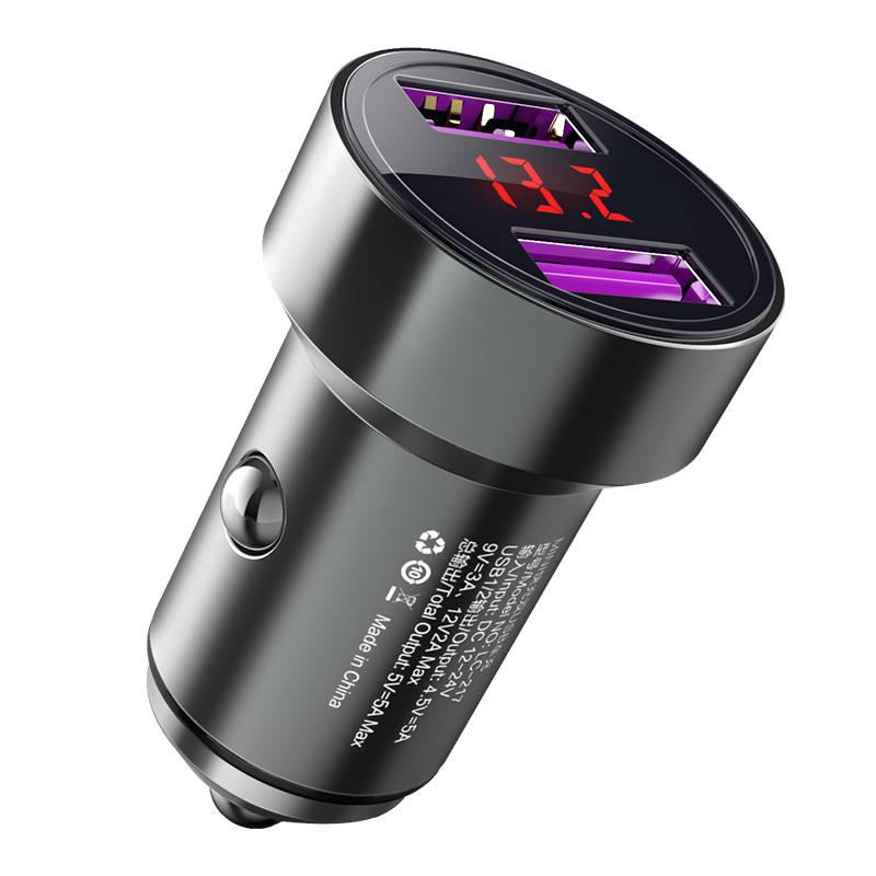 Licheers Qc3.0 автомобильное зарядное устройство 36 Вт Dual Usb быстрое автомобильное зарядное устройство для быстрой зарядки большинства автомобилей с напряжением 12 месяцев все металлические CE FCC, аддитивного цветового пространства (по ограничению на 