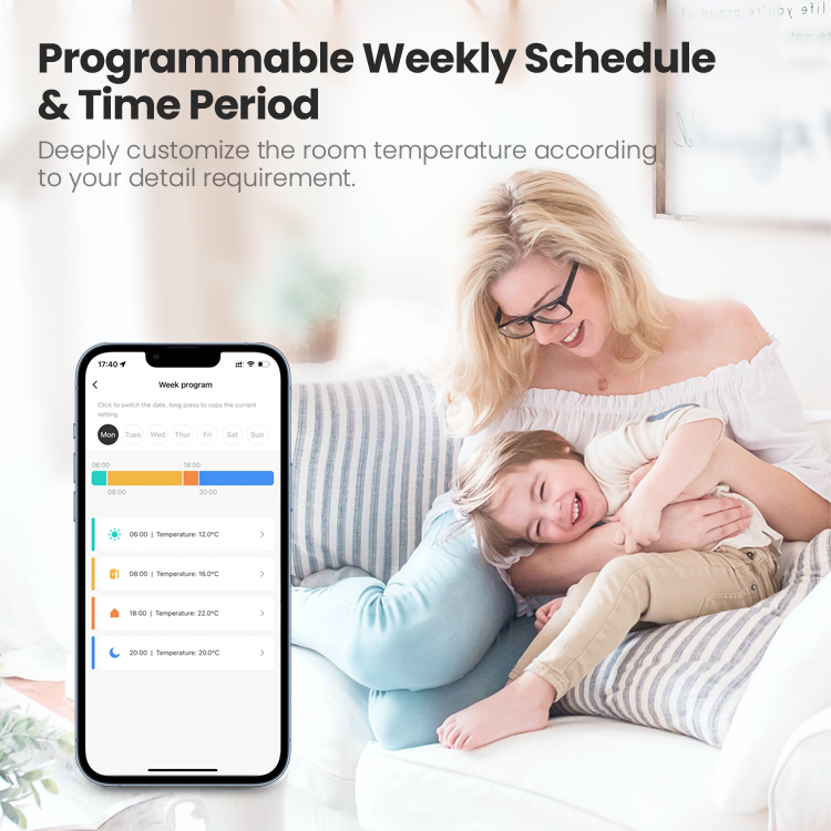 AVATTO Tuya Zigbee 3.0 Programmable Smart Thermostat Radiator Valve TRV Temperature Controller Work with Alexa Google Home Alice