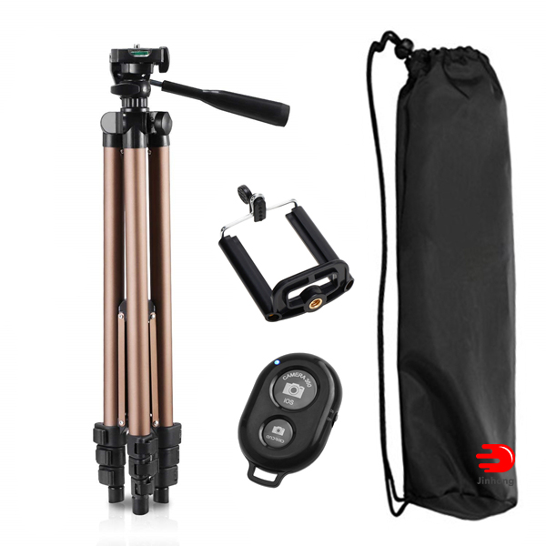 Factory Derectly Sale Aluminum 360 DSLR Professional Camera Mobile Phone Tripod Stand Trival Trip Outdoor Tripod for Facebook