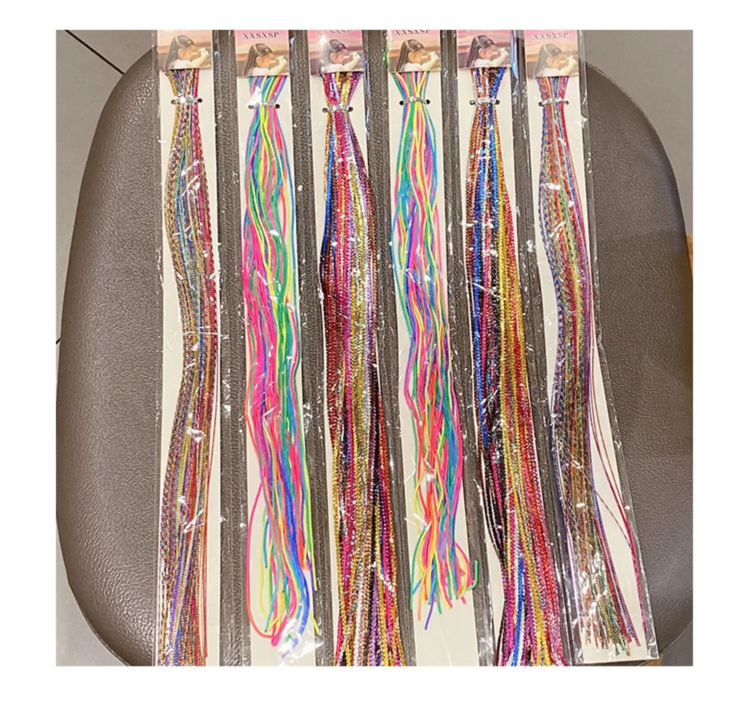 Plastic Rope Wax Cord Handmade Pendant Lobster Clasp String Multi-Colors Hair Streak Synthetic Hair Accessories