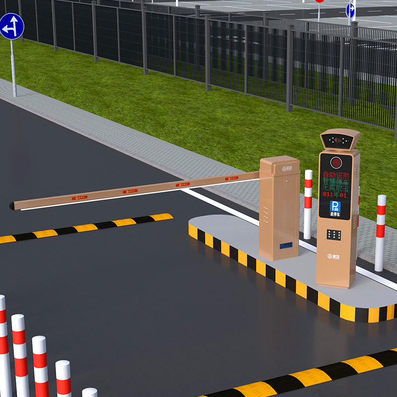 Type Galvanized Traffic Rfid Gate Equipment Road Safety Straight Bar Boom Barrier Gate Columnar Roadblock Security Removable