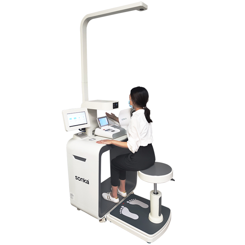 2021 Blood Pressure Testing Equipments Printer Bmi Ultrasonic Weight Height Scale Diabetes Test Machine