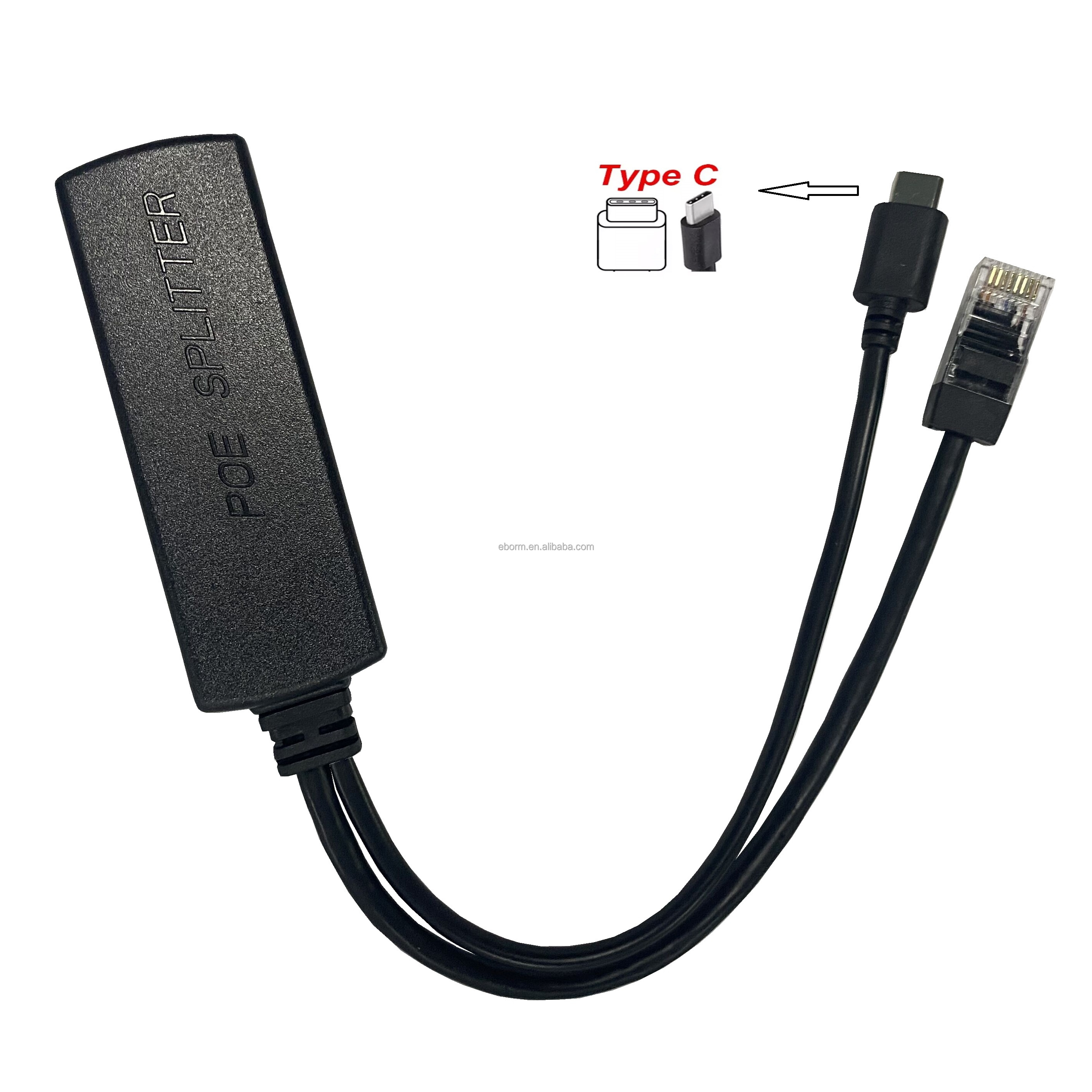 Оптовая продажа с Фабрики Напрямую разделитель Poe USB-C 5V 2A активный PoE кабель USB Type-C-адаптер с IEEE802.3af стандарт