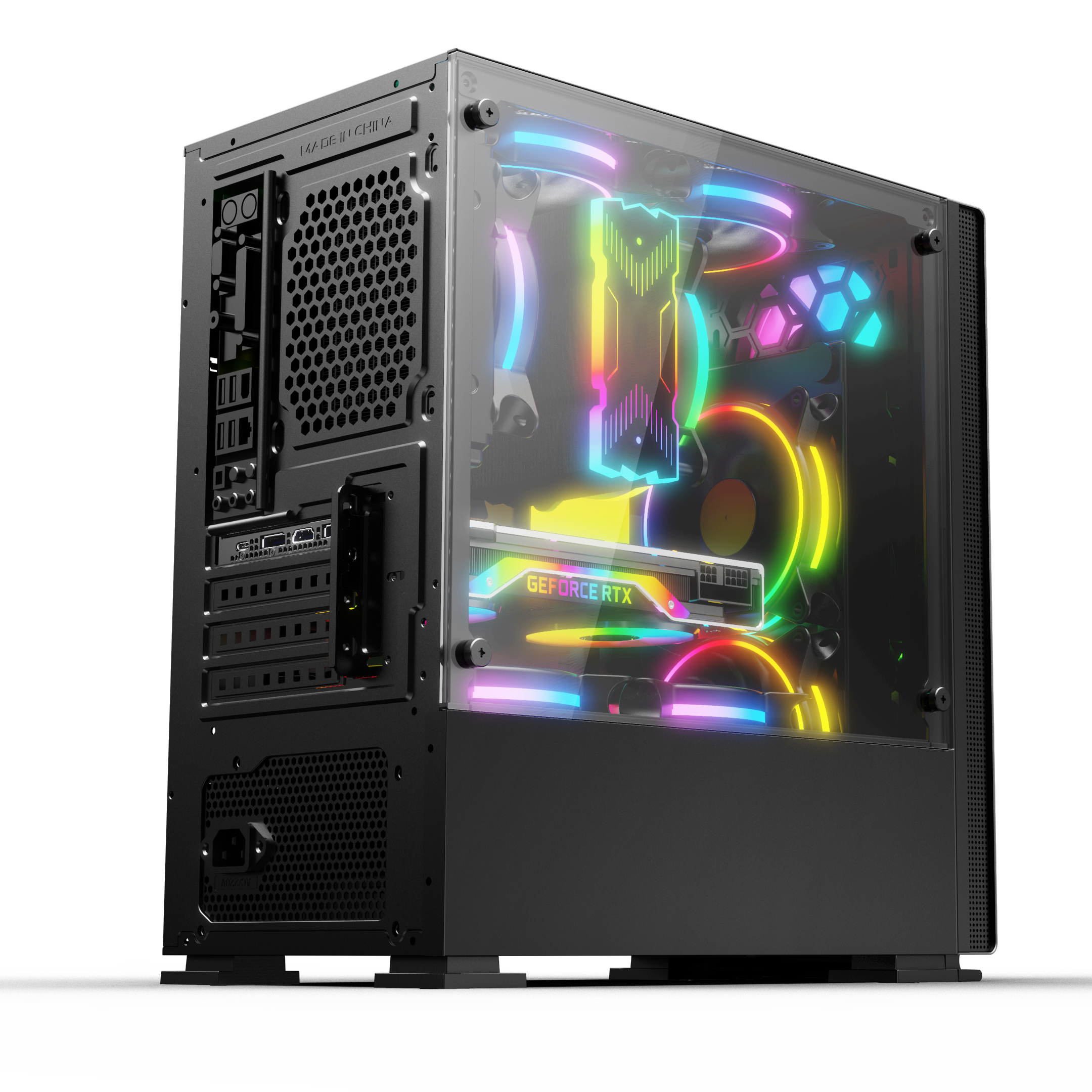 Новый дизайн, Лидер продаж, акриловый игровой чехол для настольного ПК ATX