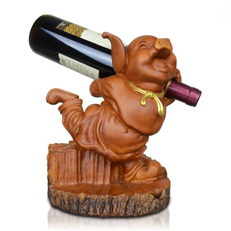 Piggy Wine Rack with LOGO/Shape/Size/Packing Customized Acceptable
