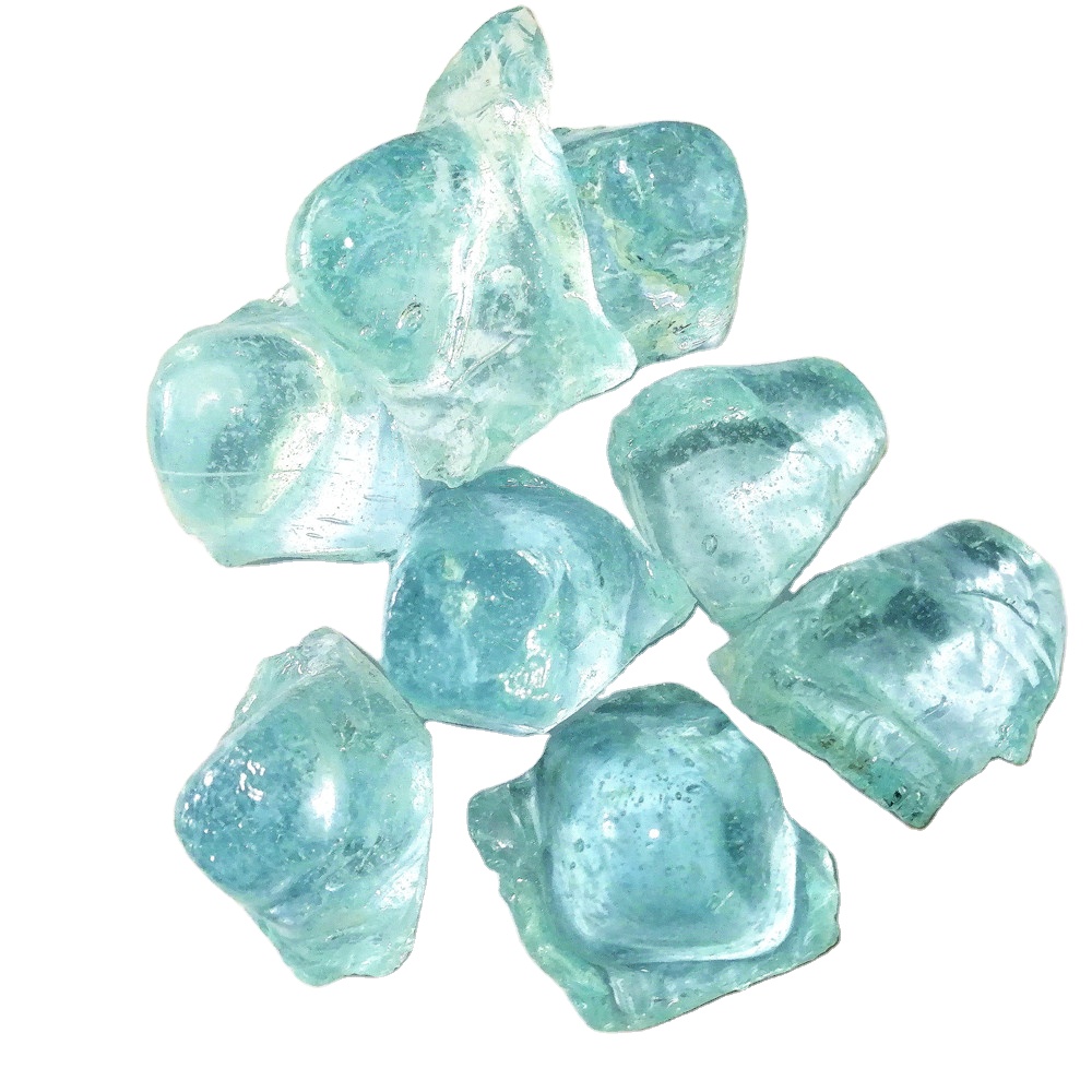 China Blue transparent block of sodium silicate solid