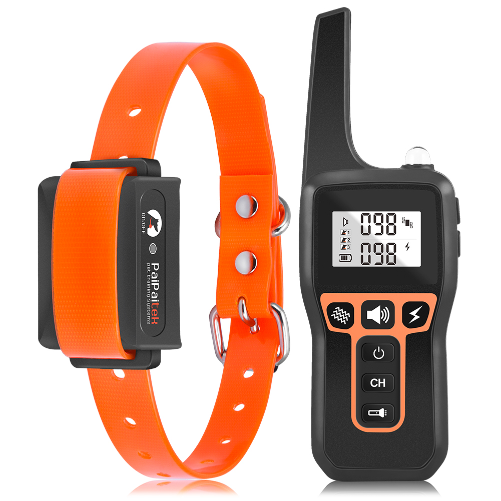 Hunting waterproof 1000m Pet dog shock training electric beeper collar rechargeable with remote control