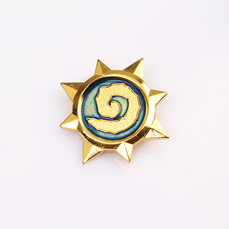 Hearthstone сплав позолоченный Золотой значок броши