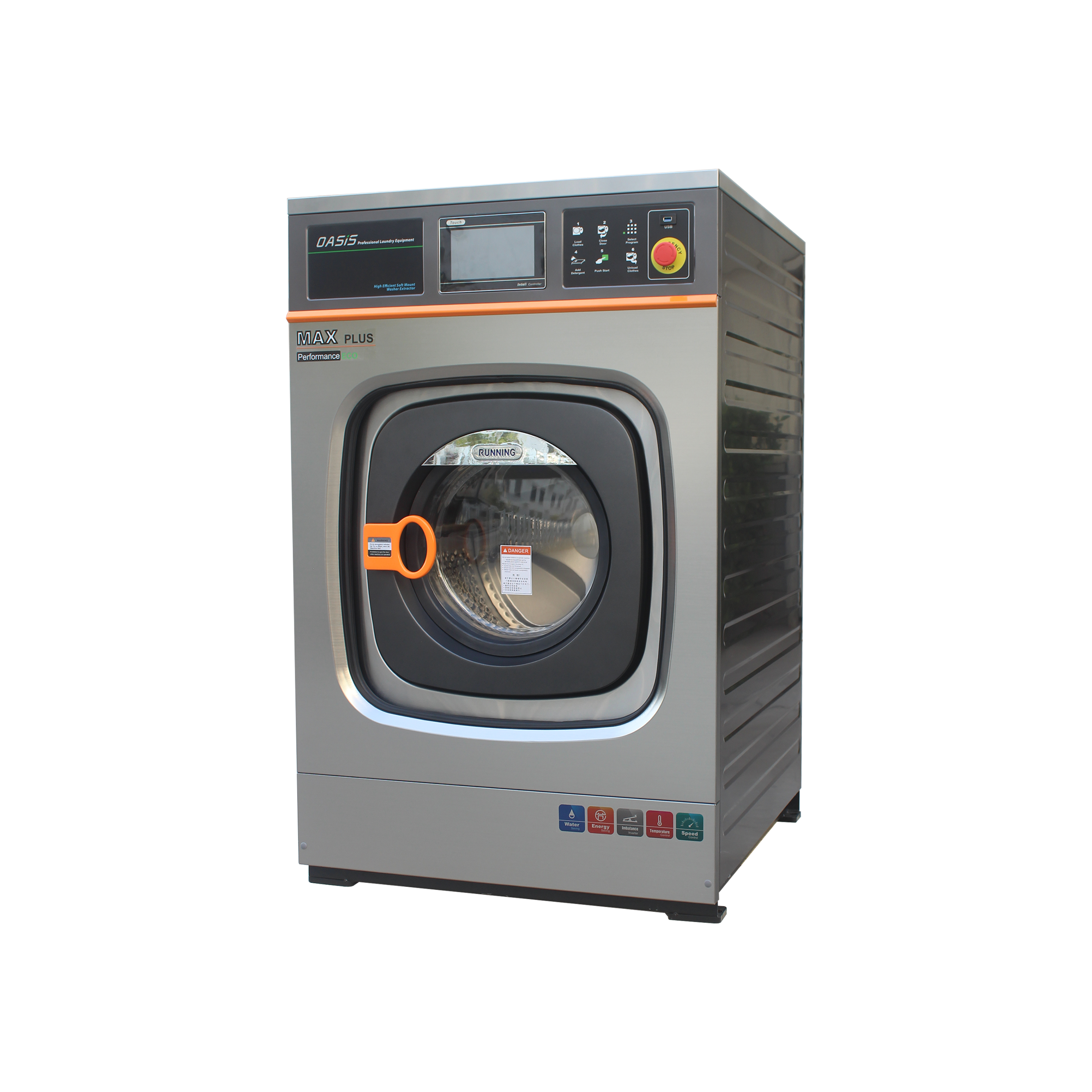 Commercial laundry vending machine 20Kg Fully Automatic Soft mount Electric heated lavadora Industrial Washer