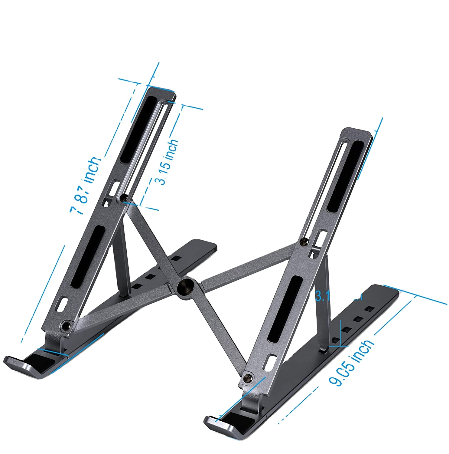 Laptop Stand for Desk, Adjustable Ergonomic Portable Aluminum Laptop Holder, Foldable Computer Stand 5 Angles Anti-Slip Laptop R