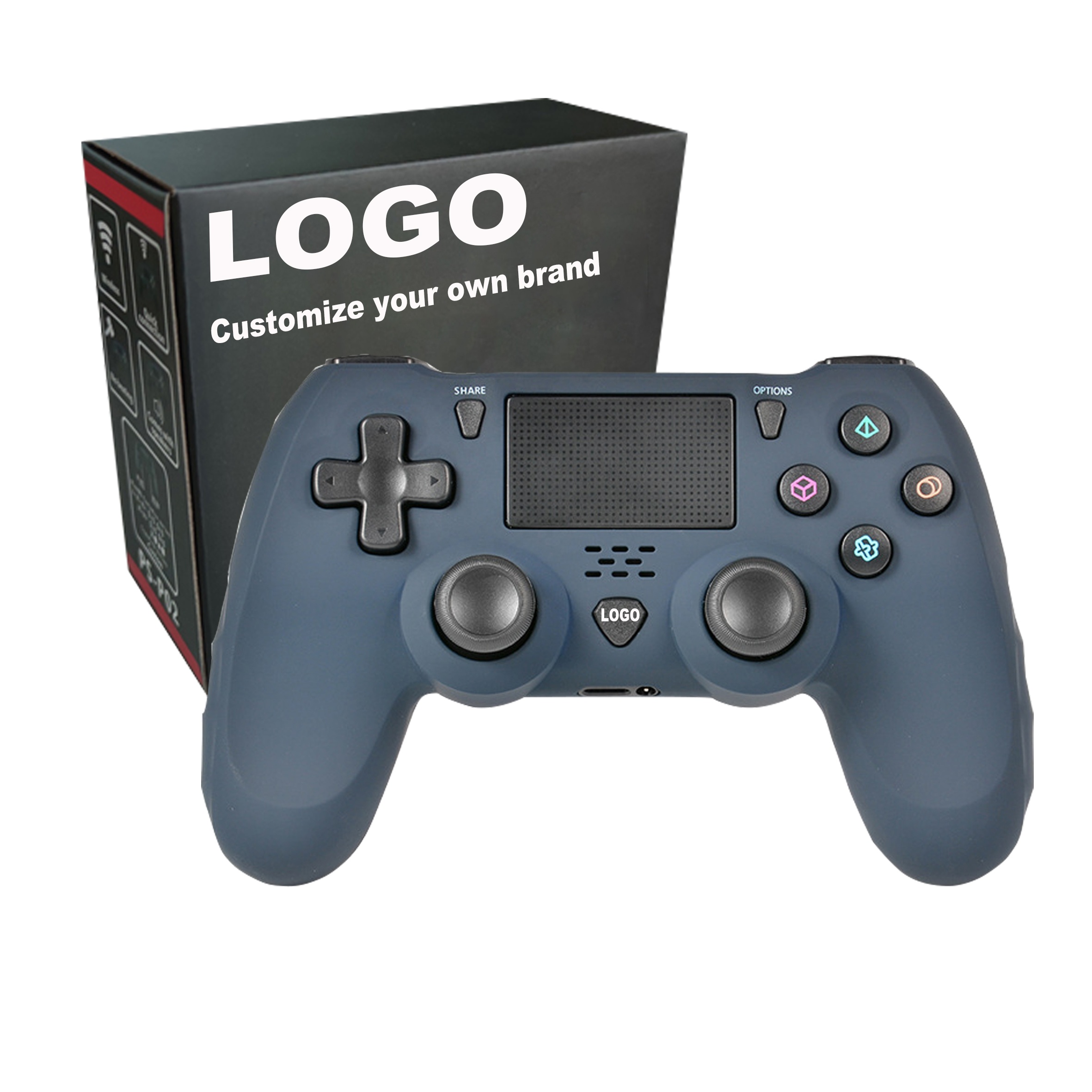 Индивидуальный беспроводной джойстик Double Shock Pro для консоли Sony Ps4, игровой контроллер Play Station 4