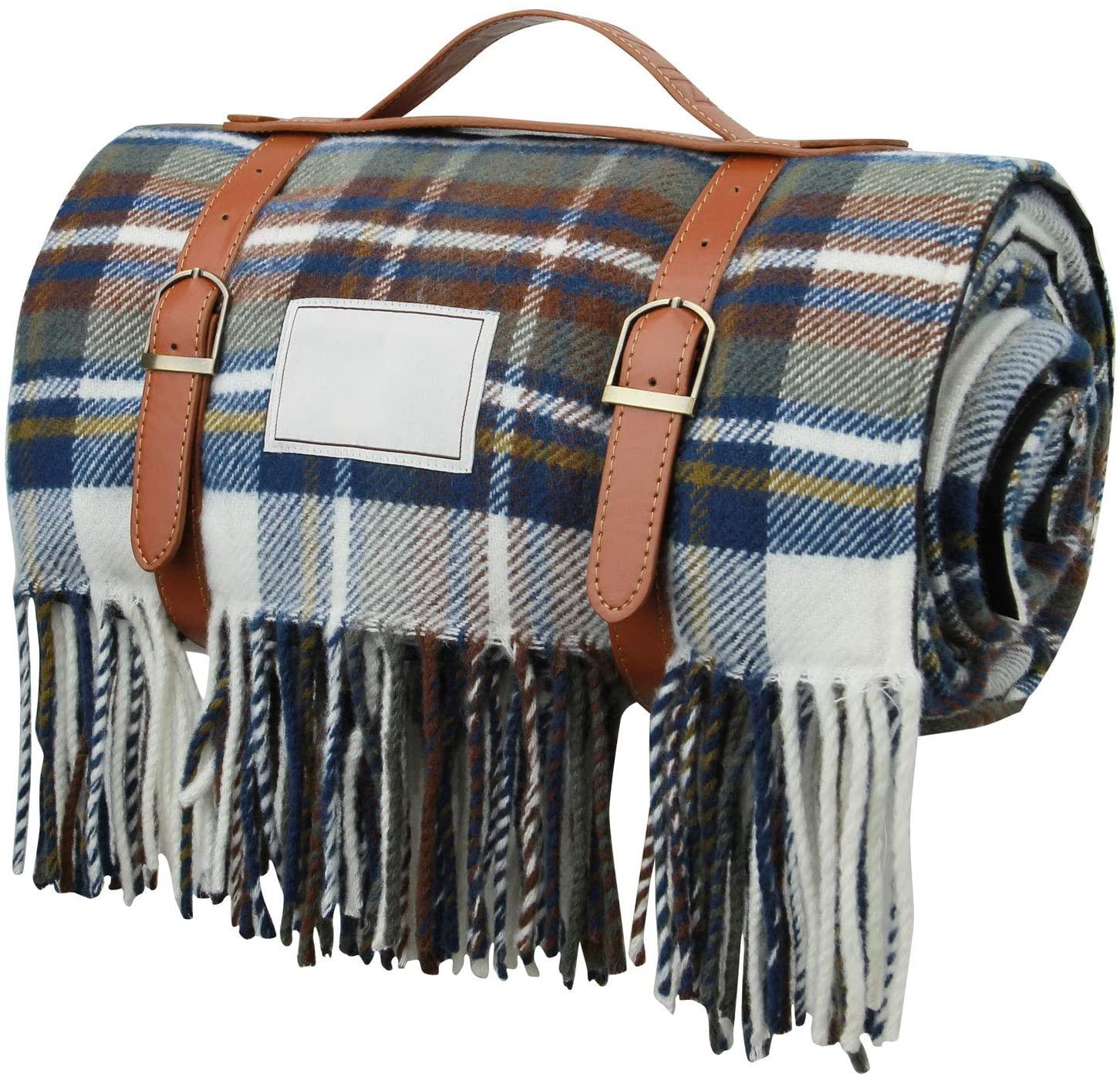 large waterproof Foldable Travel Camping Outdoor pocket Beach Fleece Custom Picnic Blanket