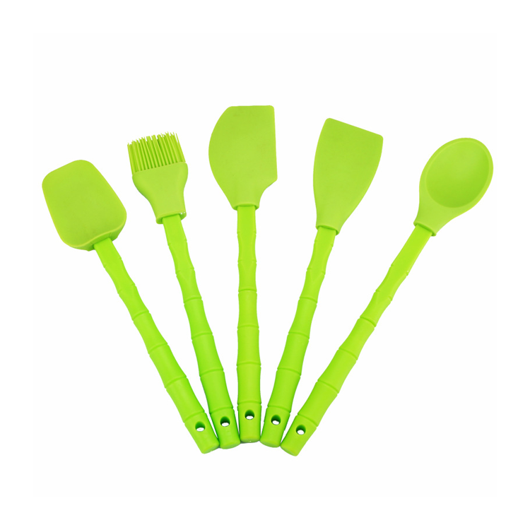 Hot Selling Spot Creative Baking Tool Five-piece Bamboo Handle Baking Tool Oil Shovel Oil Brush Scraper Spatula Set