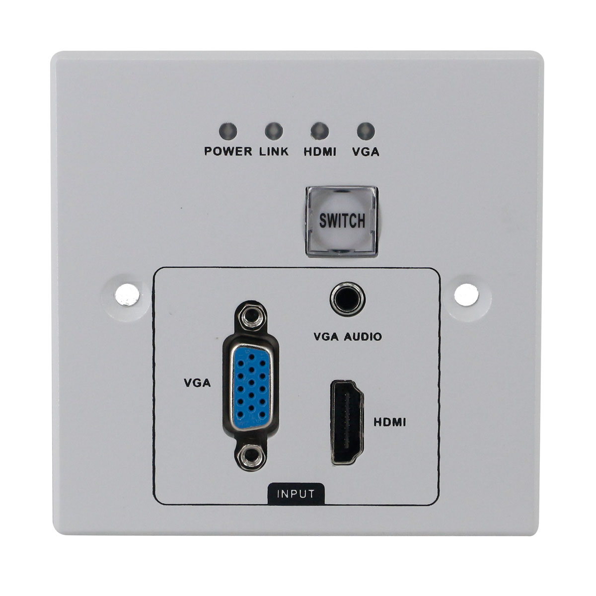 HDM1+DP+VGA wall plug transmitter Extend 4K signal 70meters via HDBaseT