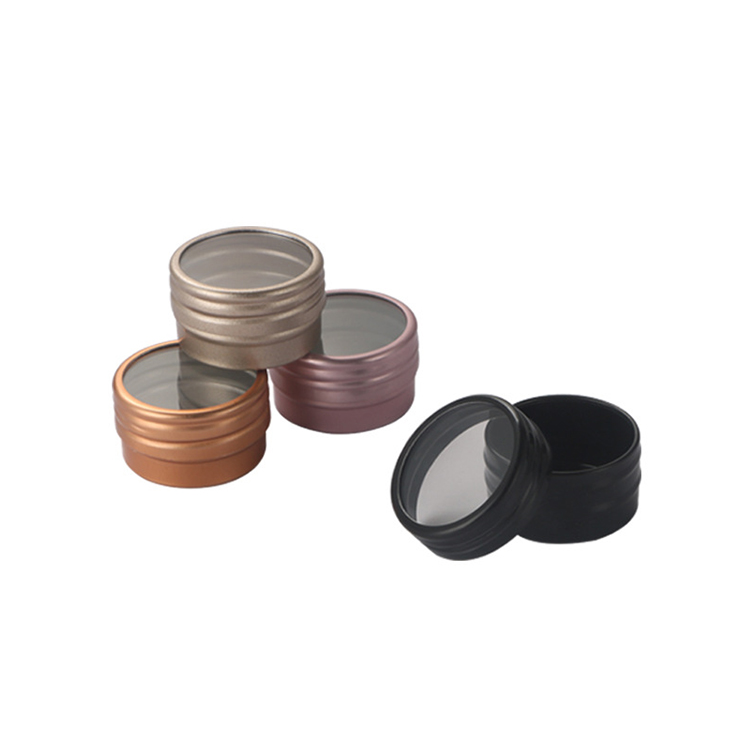 Mini Round 10g Window Nail Jewelry Beads Storage Aluminum Box Set