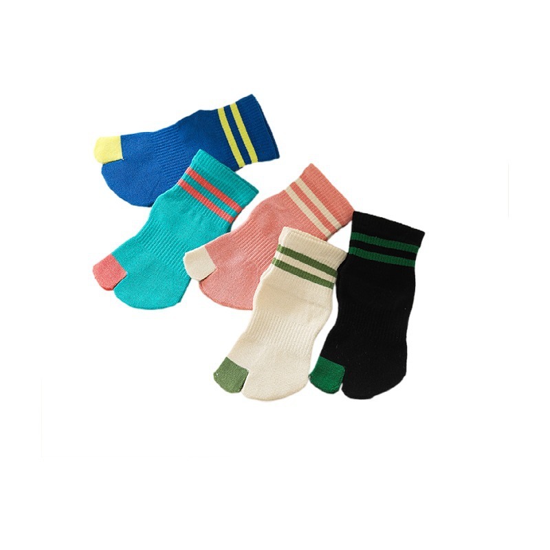 YUELI Children's pure cotton two-finger socks boneless seamless cotton student split-toe socks