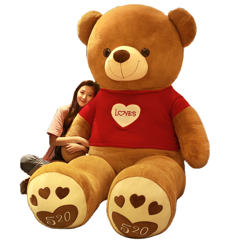 Soft Bear Toy Teddy Bear With T-shirt Big Size Giant Stuffed Animals Big Teddy Bear For Wedding Gifts