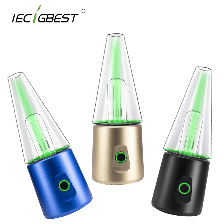 Iecigbest Electronic Hookah Dry Herb Wax Concentrate Shatter Budder Dab Rig Kit Shisha Water Glass Smoking Pipe