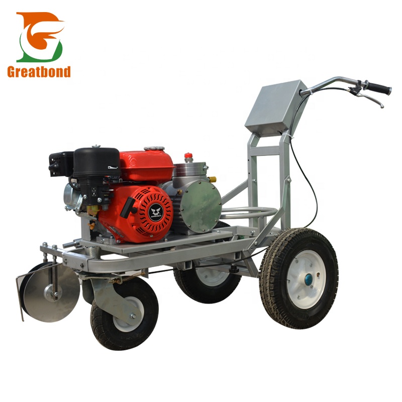 Large capacity hand propelled automatic airless paint road line marking removal machine