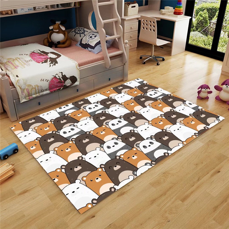 Children wholesale 3d Flannel printed matprint crystal velvet carpetfor bedroom