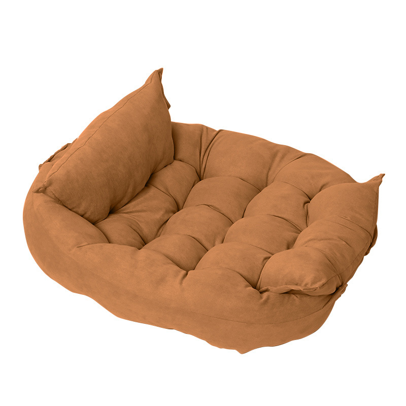 POP DUCK amazon winter warming deep sleep and sweet night pet cusion bed promotional oem plus velvet dog bed