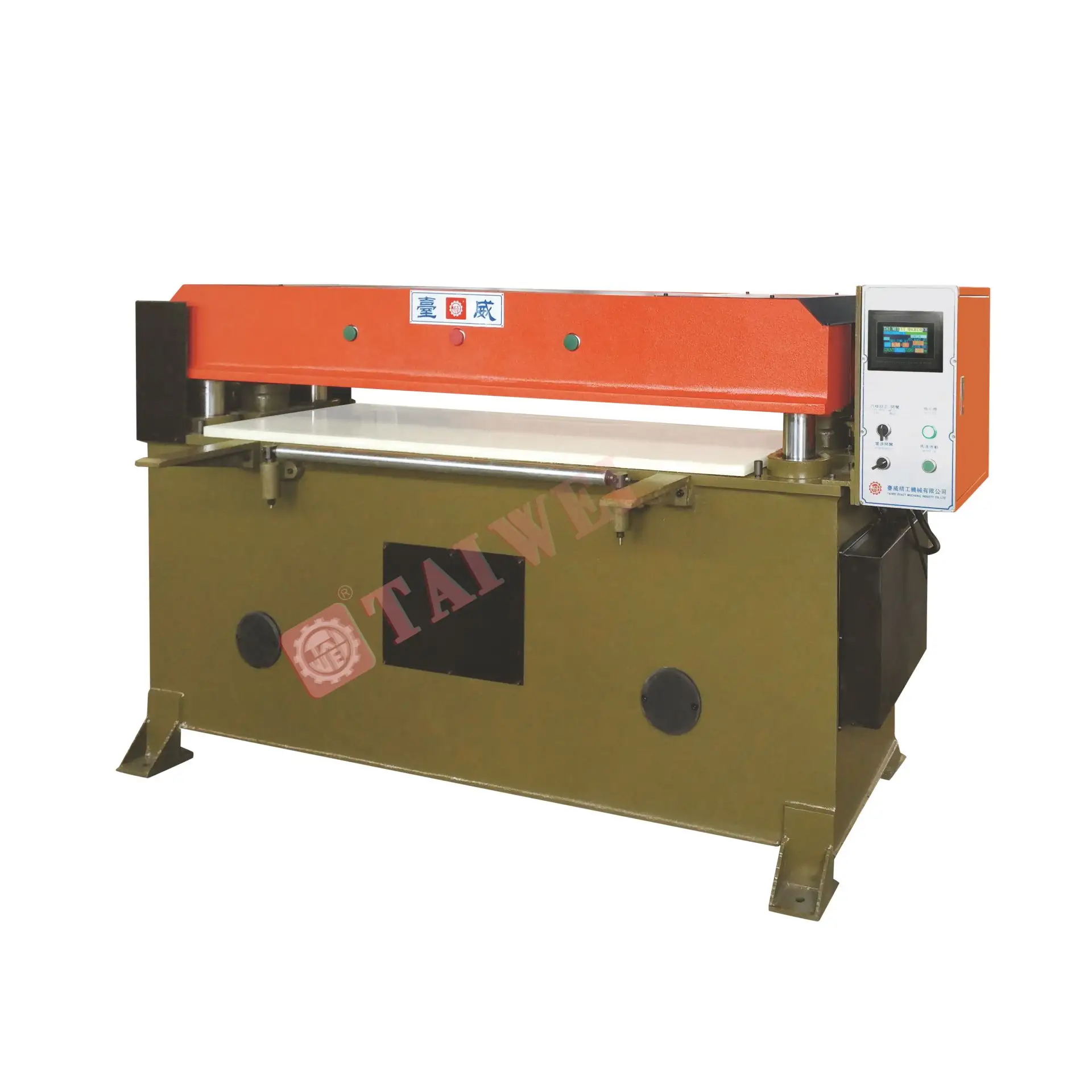 PLC hydraulic four-column towel clicker machine beam press clicking press