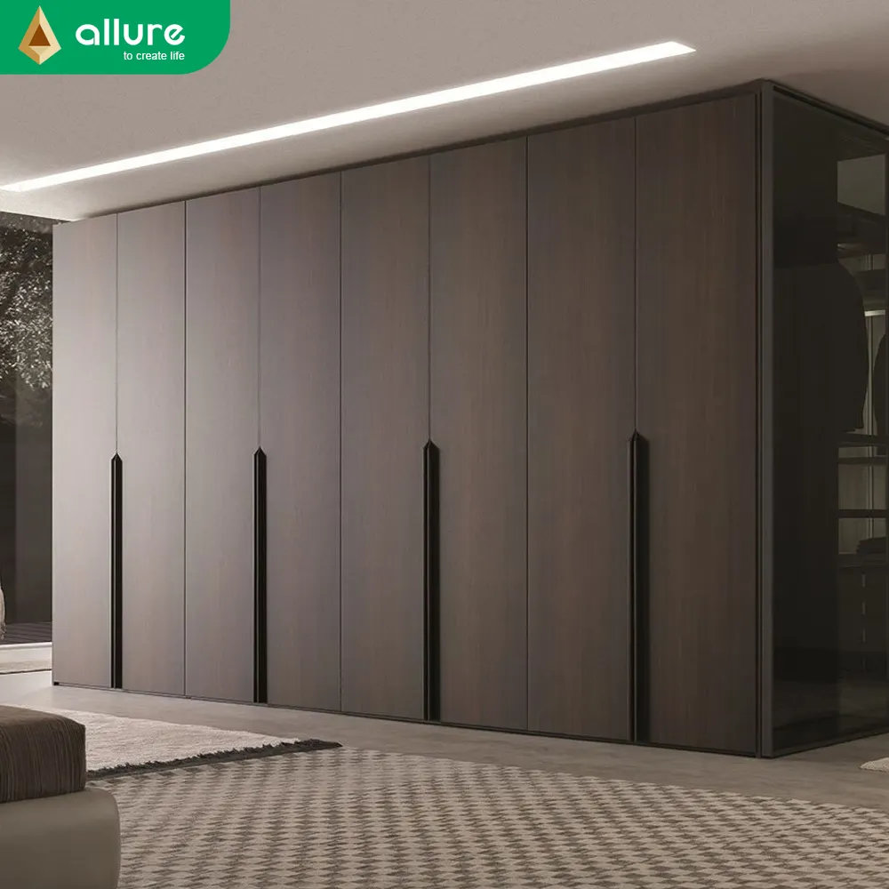 Allure cloth storage 6 door pvc plastic white wall mounted led tv wardrobe designs for the bedroom