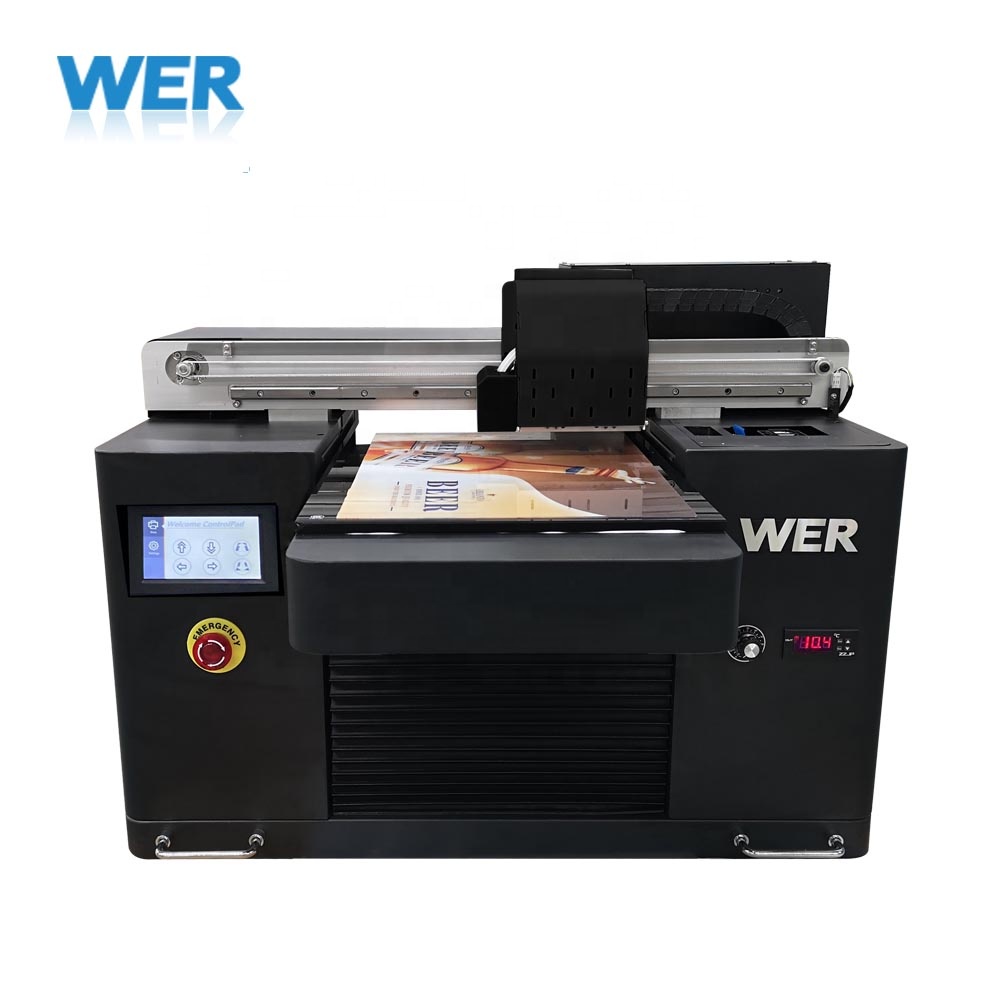 WER E3055UV UV flatbed printer A3 size cell phone case printer machine for printing phone cases with printing area 30*55cm