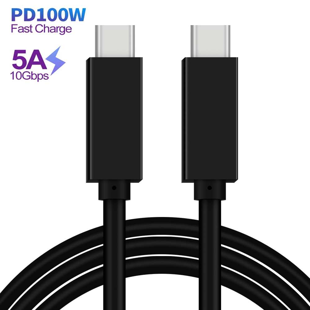 Кабель USB C-C 3,0 3,2 Gen2 PD, зарядный кабель 100 Вт 5A 4K видео, совместимый с Thunderbolt, usb-кабель для Macbook Pro Samsung Huawei