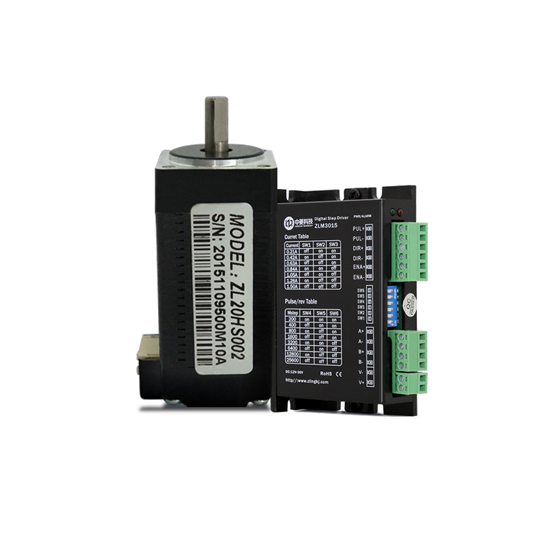 Мини-20 мм nema8 2-фазный 0.025N.m 0.5A DC 24V-с алюминиевой крышкой, 50В бесщеточный гибридный шаговый двигатель и драйвер комплект для станков с ЧПУ