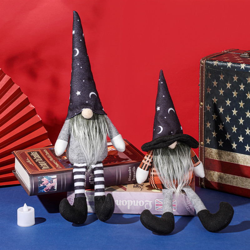 Amazon Halloween-decor witch hat long leg Gnome home decorations props faceless old man doll festival Ornaments