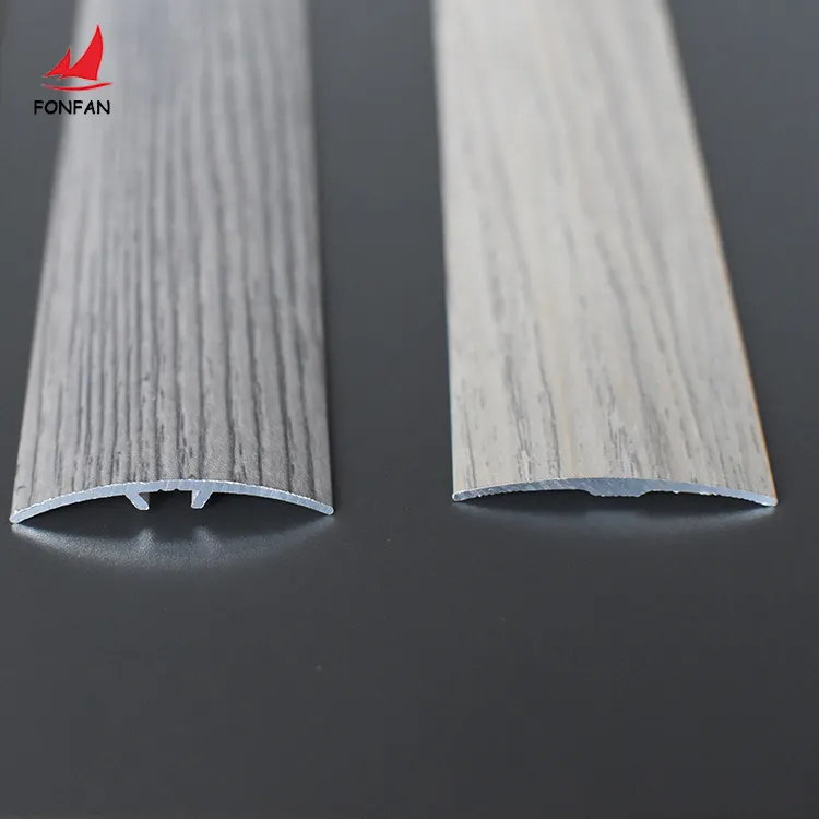 Tile Trimming Strip Excellent Floor Covering Wood Grain Transition Reducer Profile Aluminum Flooring Tile Trim Decorative Stair Edge Strip Supplier