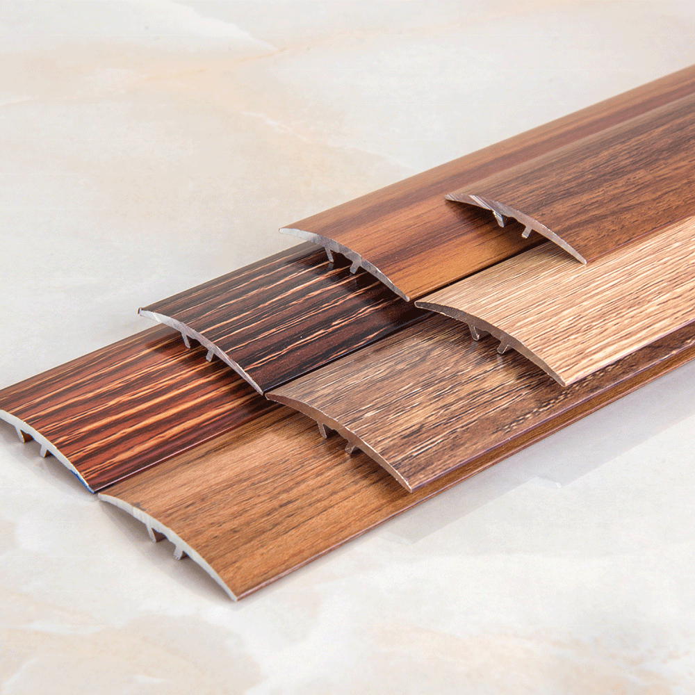 Wood effect tile trims aluminium floor trim transition metal strips