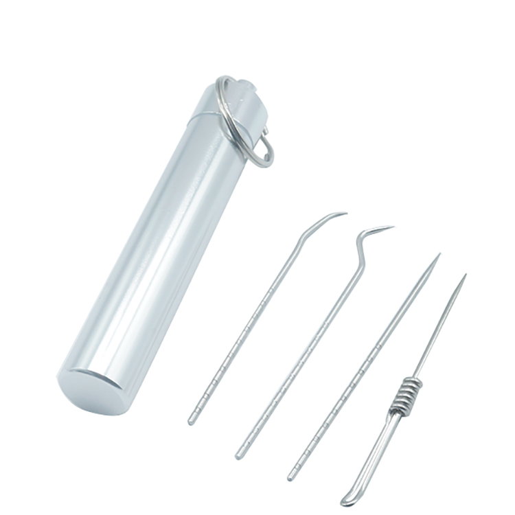 Food Grade Outdoor Household Travel Stainless Steel Metal Rustproof Waterproof Reusable Toothpick