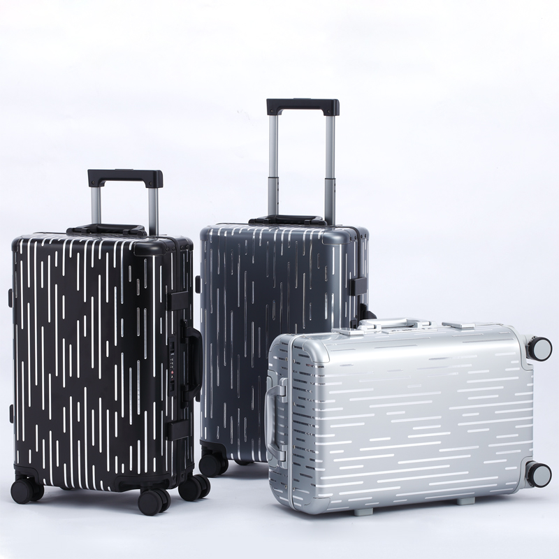 Pailox All Aluminum Luggage Hard Shell Luggage Aluminum Suitcase for Travel Zipperless suitcase Checked Luggage with Silent whee