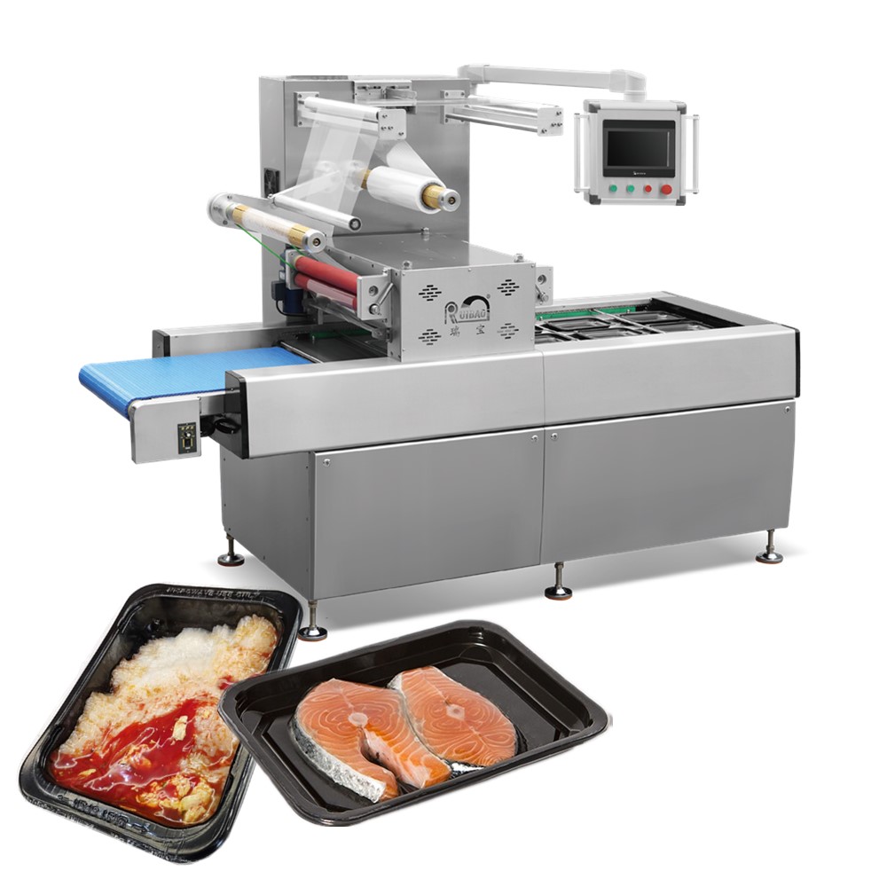Морепродукты Вакуумная скин-лоток упаковочная машина SVS-1000, вакуумная скин пакет машина