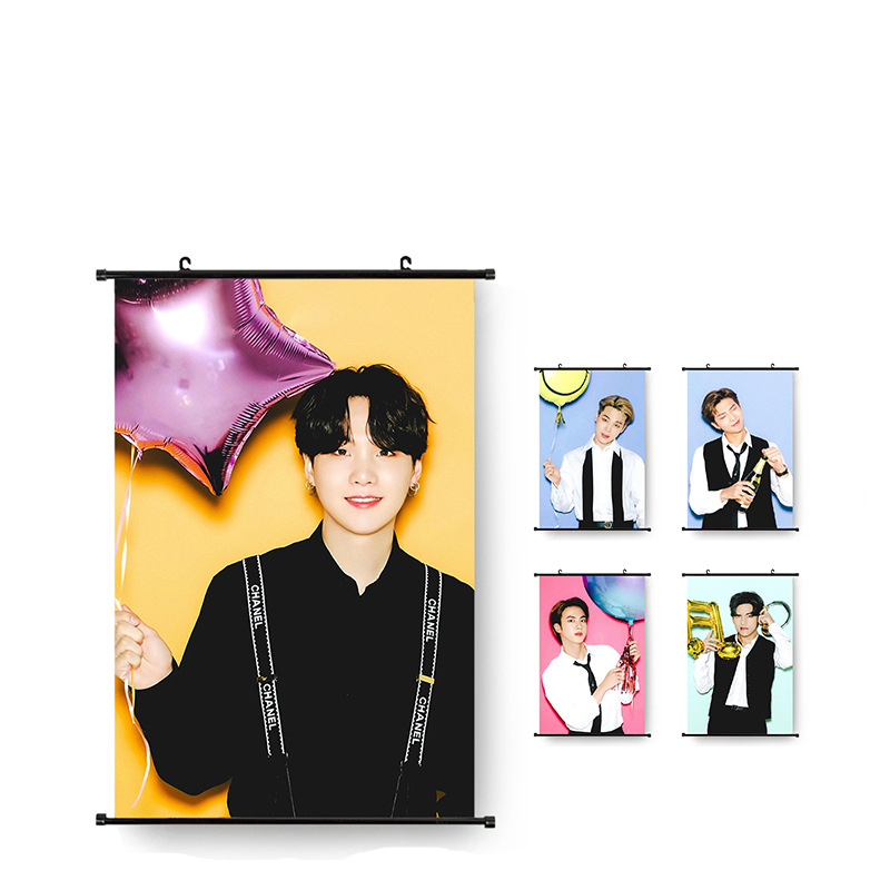 Wholesale KPOP Bangtan Boys 2021 NEW YEAR'S EVE LIVE Concept Photo Tapestry Fabic Poster Hanging Pictures