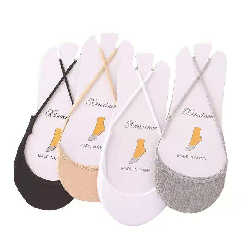 Spring and summer suspender socks invisible socks women's pure cotton shallow mouth half palm high-heeled shoes and socks