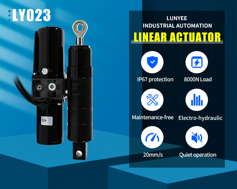 8000n Electric Hydraulic Ip67 Heavy Duty Solar Outdoor 350mm Industrial Electrohydraulic Linear Actuator
