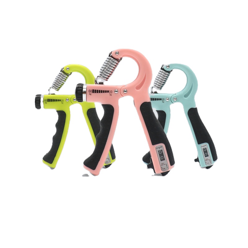Home Gym Equipment Colorful 10-60kg Hand Exerciser Grip Strengthener With Counter