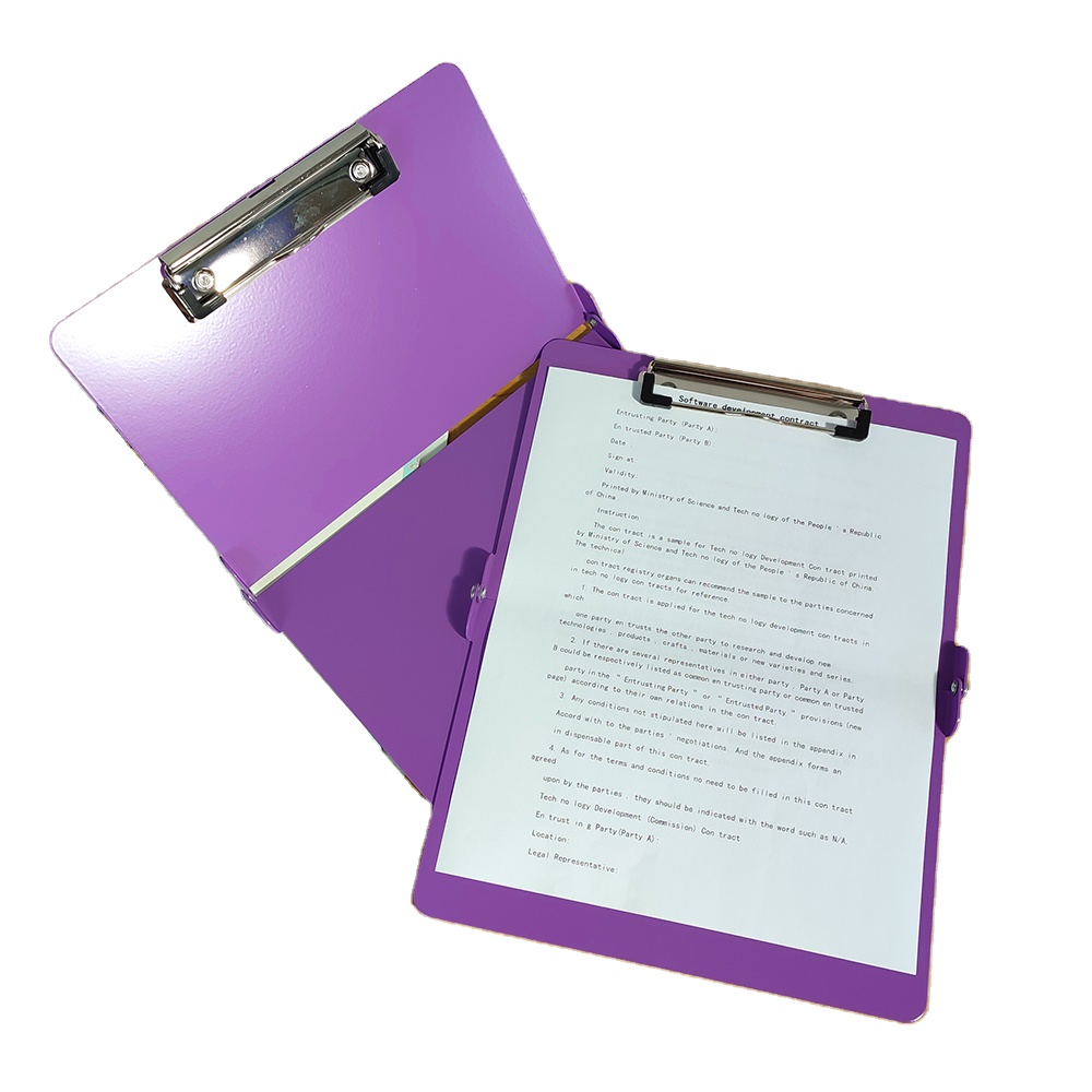Clip File Folder Foldable Clipboard Nursing Clipboard Lightweight Metal Construction Full Size Clipboard