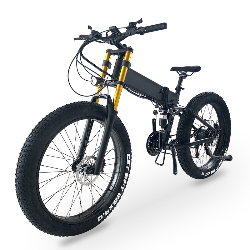 Fat Tire E Bike Mid Drive Bici Elettrica Foldable Carbon Ebike Folding Bicycle Electric Mountain Bike