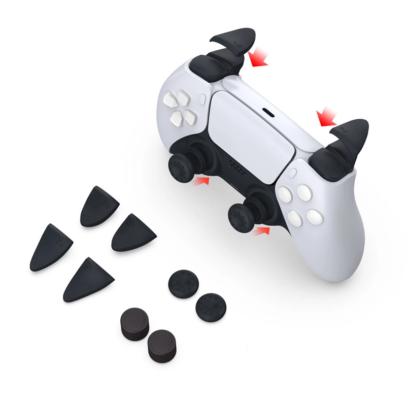 PS5 grip Thumb Grips Cap 8 в 1 Нескользящая рокерная Кепка L2R2 джойстик кнопка защитные колпачки геймпад крышка оболочка для PlayStation 5