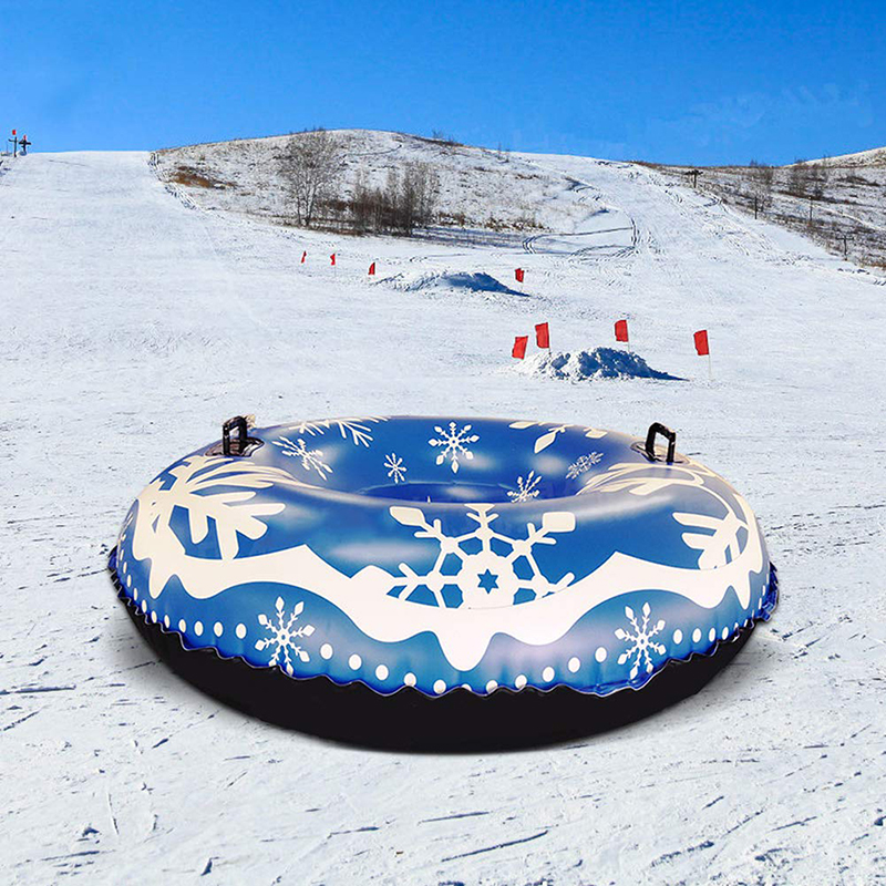 Snow Inflatable Sled Round Tube Slide Adult Snowboard Ring Racing Slope Tube Sled Children Winter Sports Toy Ski Ring