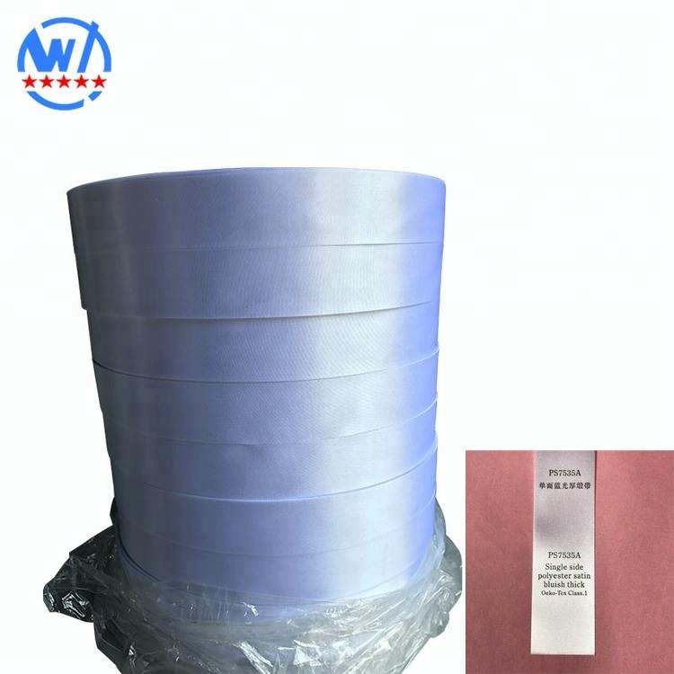 Wholesale 126g/sqm Thick Single Side Polyester Satin Printer Ribbon