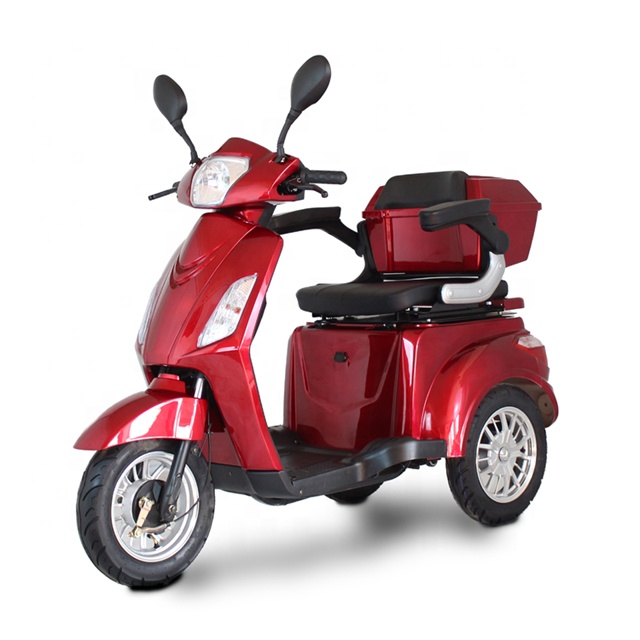 500W Three Wheeler Electric Battery Rickshaw For Elder Handicapped Mobility Scooter with Basket