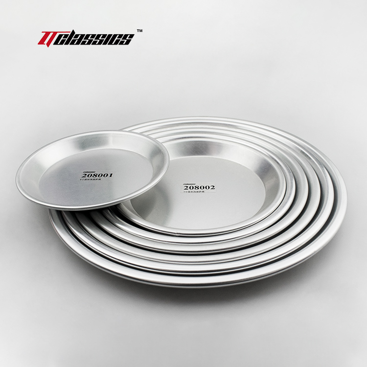 6 -12 inch round shallow pizza dish round deep pizza dish aluminum alloy pizza baking pie dish cheese Phissapay dish