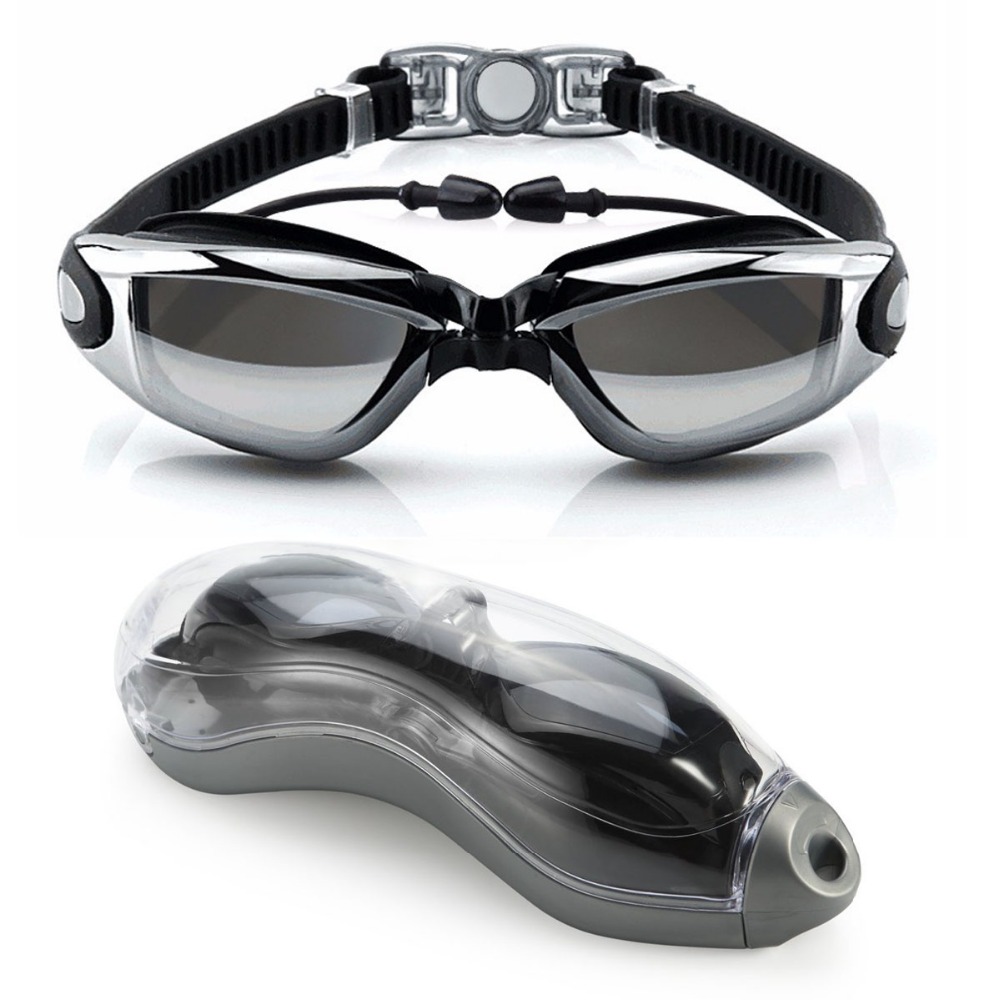 Anti fog Anti UV Anti-leak Swim Goggles with Ear Plug Adult Swimming Goggles