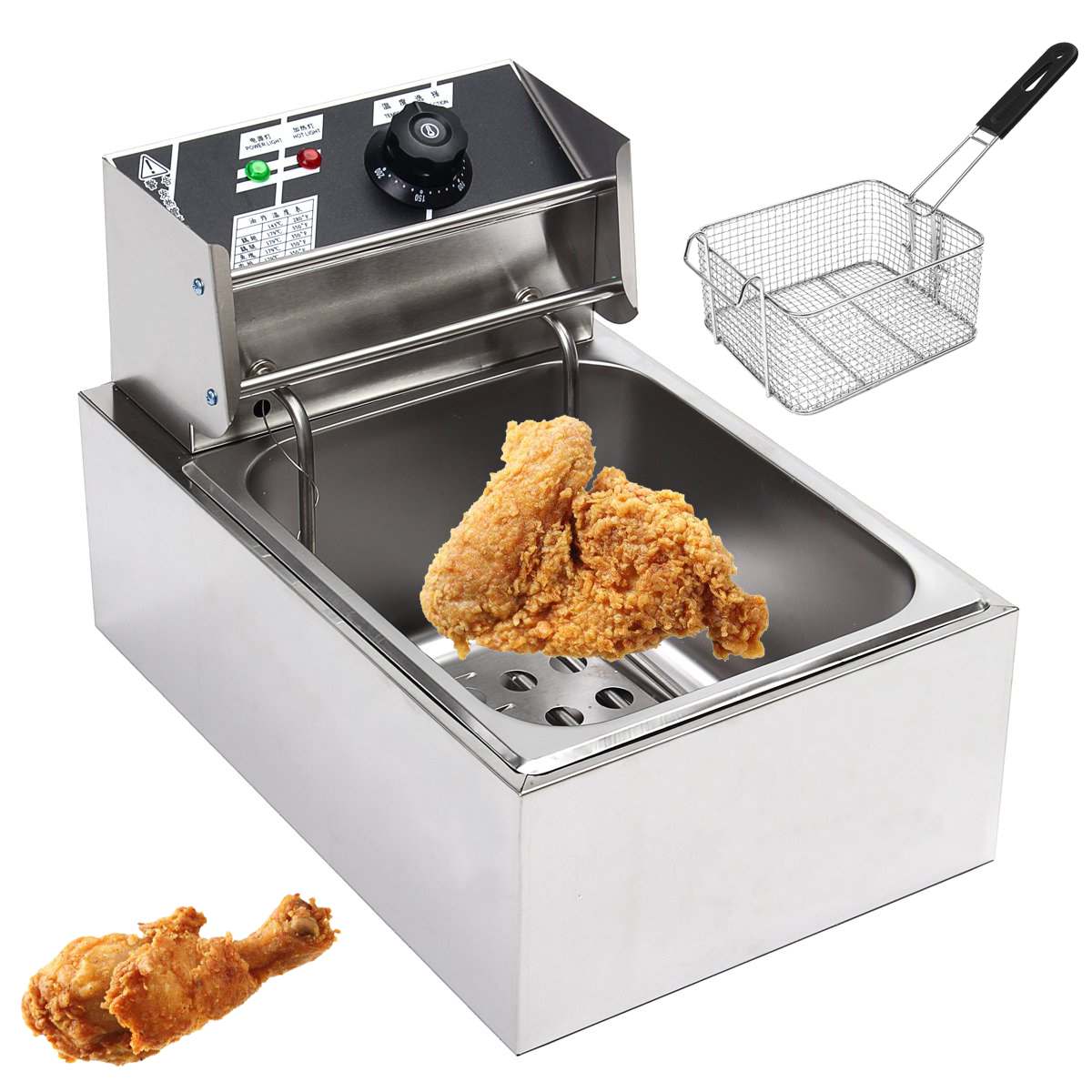 Cooking Deep Fryer Oil Filter Frying Machine Automatic Commercial electric deep fryers with Timer